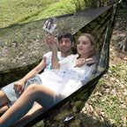Camping Hammock with Mosquito Net and Ridge Rope (Camouflage)