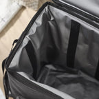 6 Bottle Insulated Wine Bag with Rolling Cart (Black)