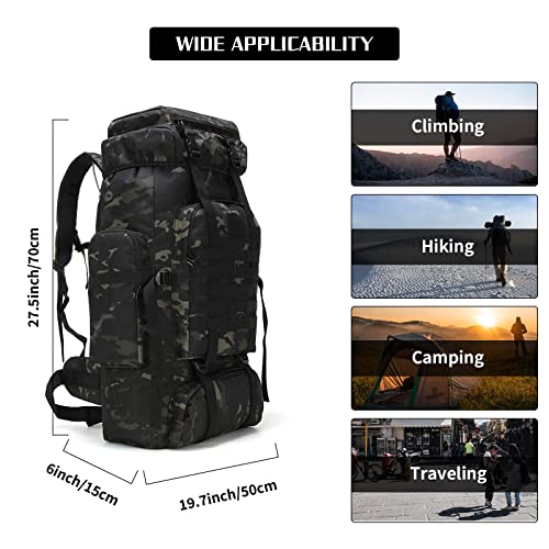 Hiking Backpack for Men 70L (70l-blackmix)