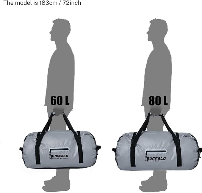 Buffalo Gear Waterproof Duffle Bag 40L 60L 80L Roll-top Dry Bag Heavy Duty - Image 6