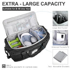 Travel Bag for Men Women (Black / X-Large)