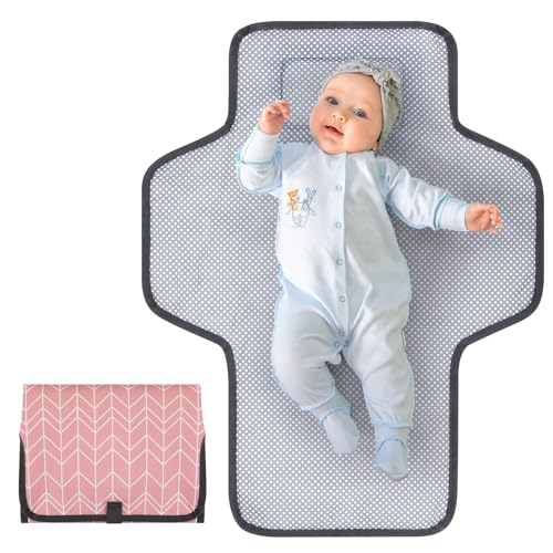 Portable Diaper Changing Pad (Pink Arrow)