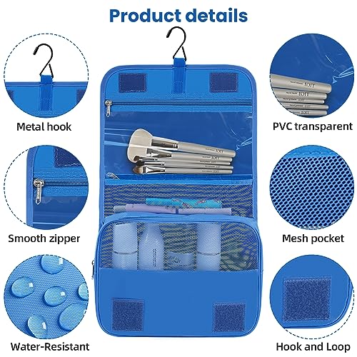 10 Set Packing Cubes Various Sizes Packing Organizer for Travel Accessories Luggage Carry On Suitcase (10-Blue / 10 Set-full Mesh)