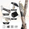 Fishing Rod and Reel Combos 125 (8.9ft Rod, 3000 Reel, Camo Bag+Full Kit)