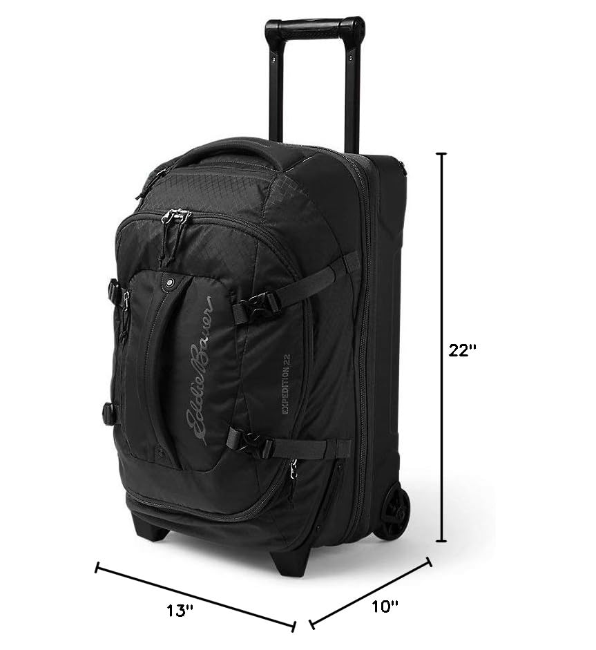 Expedition Rolling Duffel Bag with Wheels (Black / 22" (Carry-On))