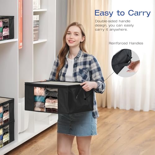 Clothes Storage Bags (Black / 4PACK)