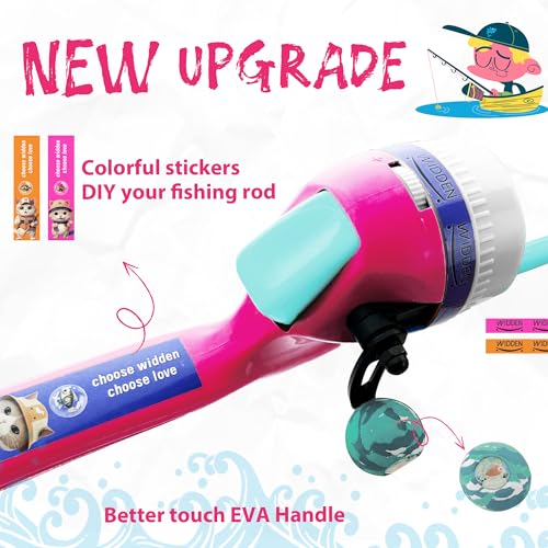 Kids Fishing Pole (Bubblegum Pink & Mint Blue)
