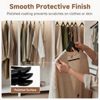Wooden Coat Hangers (0.5"T (20 pack) / Matte Black)