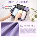 4 Set/6 Set/8 Set Compression Packing Cubes Travel Accessories Expandable Packing Organizers(HalfMesh,8-Dusty Purple) (8-Dusty Purple / Half Mesh)