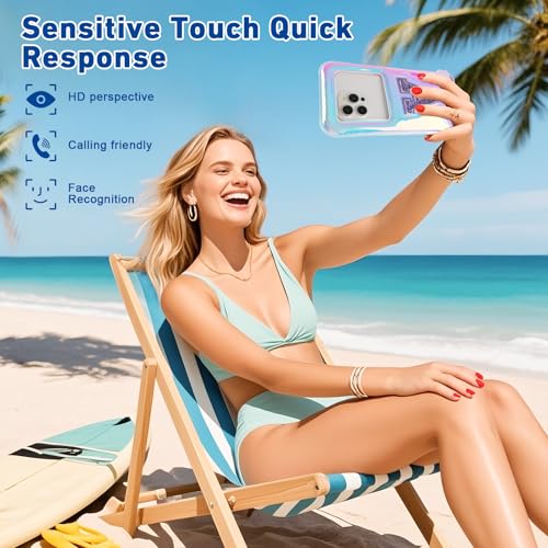 Waterproof Phone Pouch Floating (Iridescent Purple Letter)