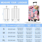 Luggage Cover Washable Suitcase Protector Anti (Pink Summer / S(fits 20-22inch suitcase))