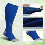 Wide Calf Compression Socks for Women Plus Size Pregnancy Cute Fun 15 (3 Pair-pink/Navy/Grey / 4X-Large)