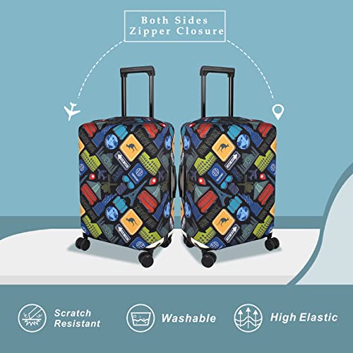 Travel Luggage Cover Fits 27 (L / Bon Voyage)