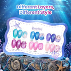 Beetles Glitter Gel Nail Polish Set (A - Blue Green Purple | Siren Scales)
