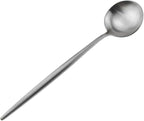 Matte Silver Silverware Set, Gugrida 5-Piece 18/10 Stainless Steel Satin Finish - Image 6
