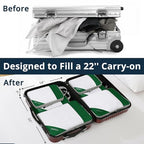 Compression Packing Cubes 6 Set (Dark Green / 6 pcs)