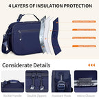 NOL Reusable Insulated Kids Lunch Bag (Navy Blue / Horizontal (6 Liters))