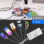 10 Port USB Wall Charger Station with Rapid Charging Auto Detect Technology Safety Guaranteed Family
