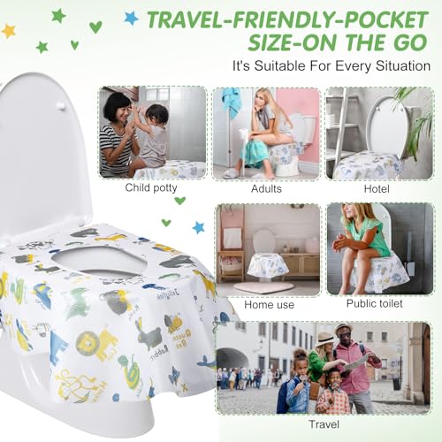 50 Packs Extra Large Disposable Toilet Seat Covers for Kids Adult