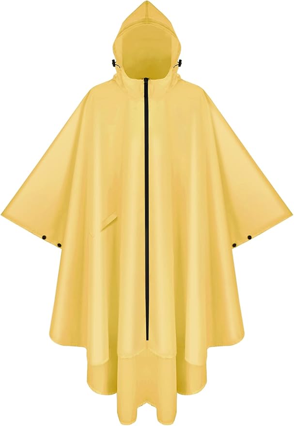 PTEROMY Hooded Rain Poncho for Adult by PTEROMY