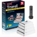 Travel Vacuum Bags for Luggage with Portable Electric Pump (16 Combo)