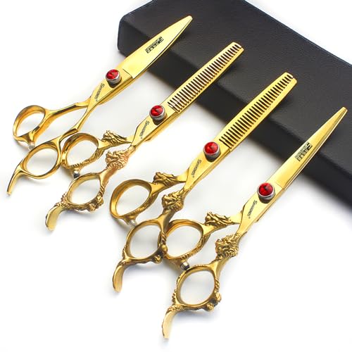 6 inch 7 inch professional salon scissors hairdresser hair (6 Inch 4pcs)