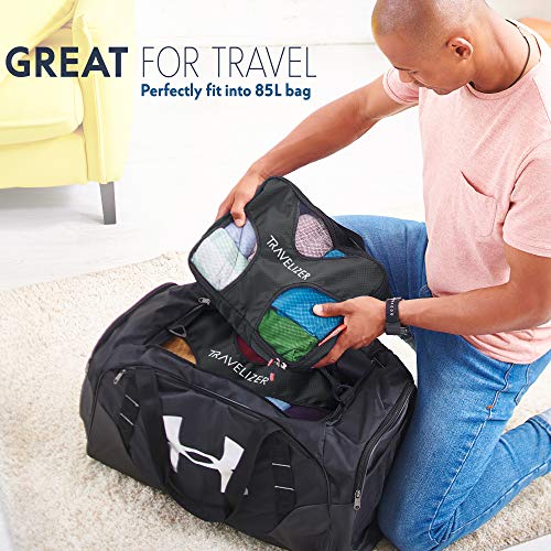 Travel Packing Cubes 5 pcs Luggage Organizer Set for Bag & Suitcase (Anthracite)