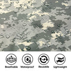 Hooded Rain Poncho for Adult with Pocket (Green Digi Camo 1/4 Zipper)