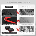 BeeNesting Waterproof Compression Packing Cubes sets (Black Gray / 8-Piece Set (2.5 L))