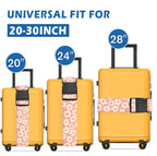 Luggage Straps for Suitcases Travel Belt Accessories (Pink Daisy)