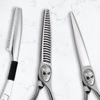 Saki Shears Tachi Set of Hair Shears for Professionals - Cutting and Thinning Shears - Skull Screw - 6.0 Inch - Japanese 440C Steel