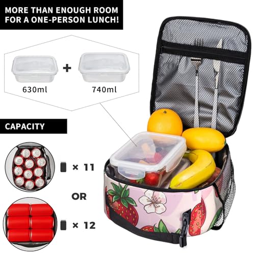 Vintage Dog Insulated Lunch Box for Women Men Retro Flower and Pet Lunch Bag for Travel (Dog02)