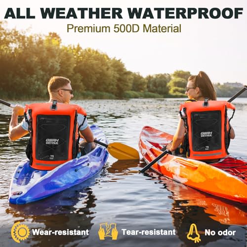 Waterproof Backpack Dry Bag 25L (Orange / 25L)