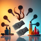 2Pcs Black Plastic Universal Blow Hair Dryer Comb Attachment for Straightening, Detangling - Nozzle Hairdressing Salon Comb,Styling Tools and Appliances for Curly, Natural Hair