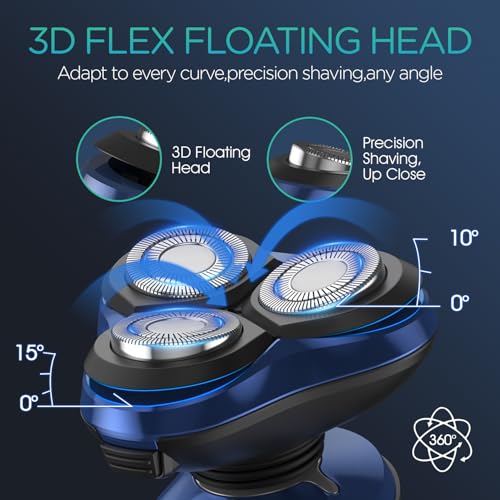 Electric Razor for Men Wet & Dry (Blue)