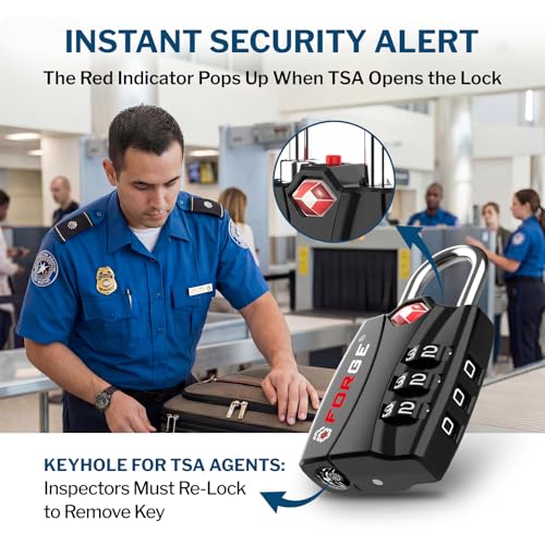 TSA Approved Luggage Locks (Black 2PK)