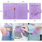 Passport Holder for Travel Essentials (Light Purple / Magnetic Clasp)