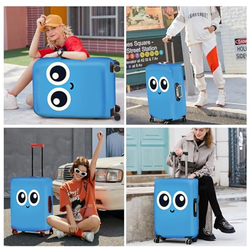 Cute Smiley Face Luggage Cover (#12 / XL(fits 32-34Inch suitcase))
