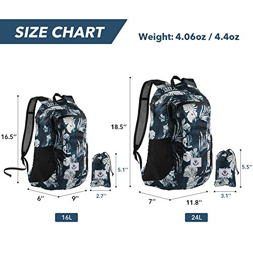 Hiking Daypack (Flower Blue / 16L)