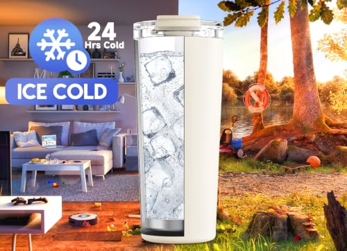 24 oz Insulated Travel Coffee Mug (Cream / 24 Ounces)