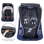 Stroller Bag Stroller Travel Bag for Airplane Compatible with UPPAbaby Vista V1 V2 V3 (Navy)