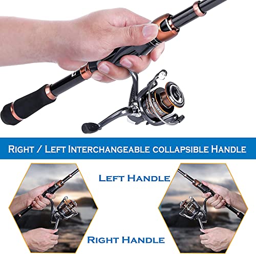 Fishing Rod and Reel Combos (2PACK Full Kit with Carrier Case / 2.10M / 6.89FT)
