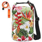 Waterproof Dry Bag Backpack with Emergency Whistle (40L / Flower)
