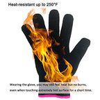 Heat Resistant Gloves for Hair Styling (2 Piece Black)