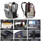 Backpack for Women Men (A6-grey2 / 17.3 Inch)