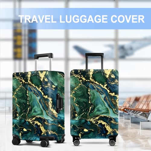 Green Pattern Luggage Cover Washable Suitcase Protector Anti (Green pattern / L(28-30inch suitcase))