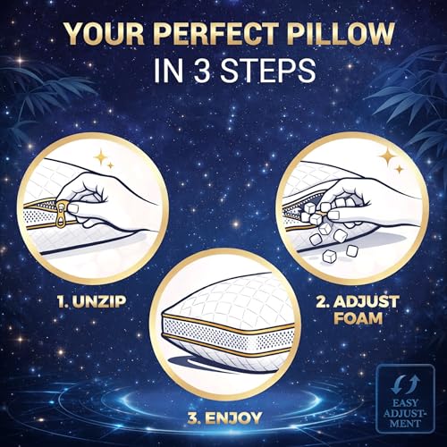 4 Pack King Memory Foam Pillow (King (Pack of 4))