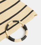 Beach Bags for Women Straw Tote Bag Summer Beach Bag Large Woven Straw Tote for Vacation Holiday (White)