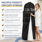 Wedding Dress Garment Bag 72" (Black)