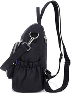 MINTEGRA Women Shoulder Backpack Multi-Pocket Nylon Purse Large Capacity - Image 3